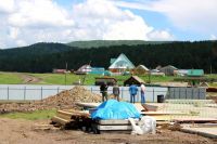 В живописном селе Хакасии строят пожарное депо