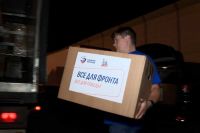 Партией дронов дозагрузили гуманитарный конвой из Хакасии волонтеры «Единой России» в Москве