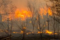 Общий фронт степных пожаров за выходные в Хакасии составил 16 км
