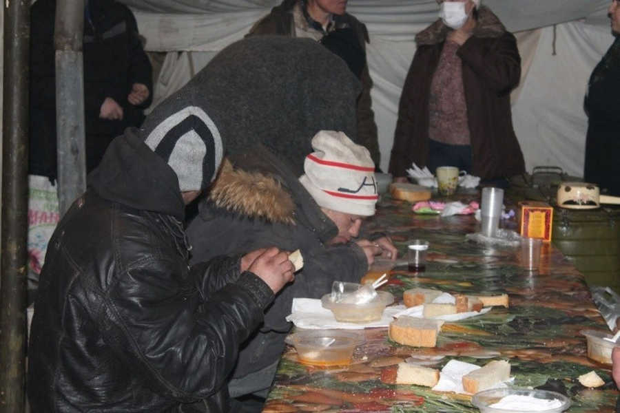 Столовая для бездомных в Абакане