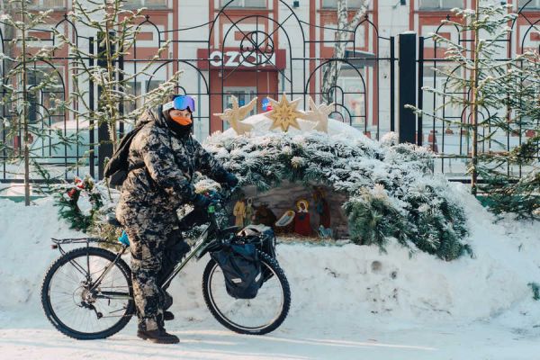 Зимой на велосипеде. Житель Хакасии – о том, каково кататься, когда на улице ниже -30 градусов