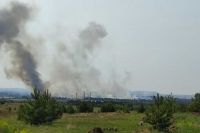Серьезный пожар уничтожает бор рядом с Хакасией