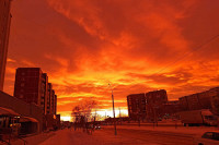 Фотографиями &quot;мистического&quot; заката завалили соцсети жители юга Сибири