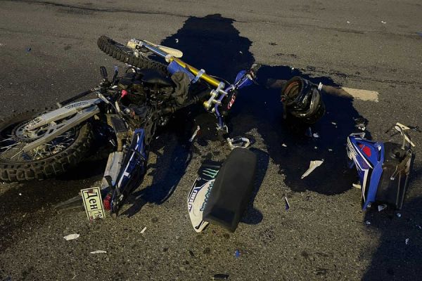 Серьезное ДТП с мотоциклистом на трассе Абакан - Саяногорск