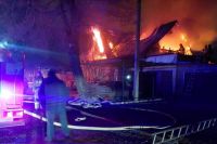Пожар на территории частной пилорамы случился в Хакасии