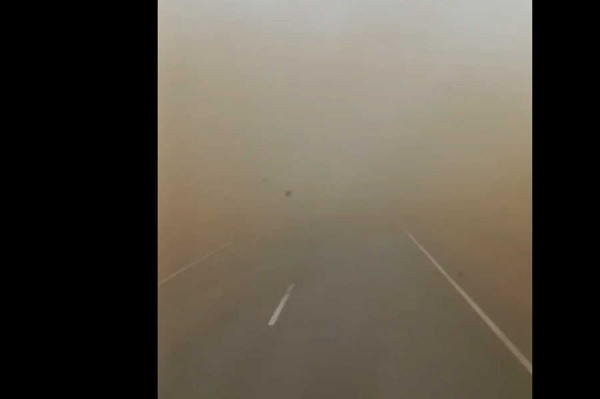 Видимость почти нулевая: пыльная буря на трассе &quot;Абакан - Красноярск&quot;