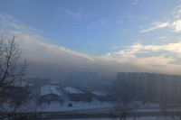 Смог над Хакасско-Минусинской котловиной 18 февраля 