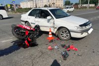 Очередное ДТП с участием мотоцикла зафиксировано в столице Хакасии