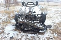 Нетрезвая и без прав: водитель перевернула иномарку на трассе в Хакасии