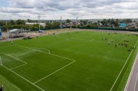 В Хакасии открылся стадион, который строился при поддержке разреза Майрыхский